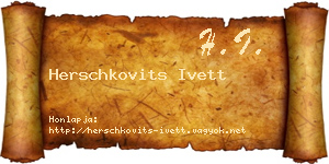 Herschkovits Ivett névjegykártya